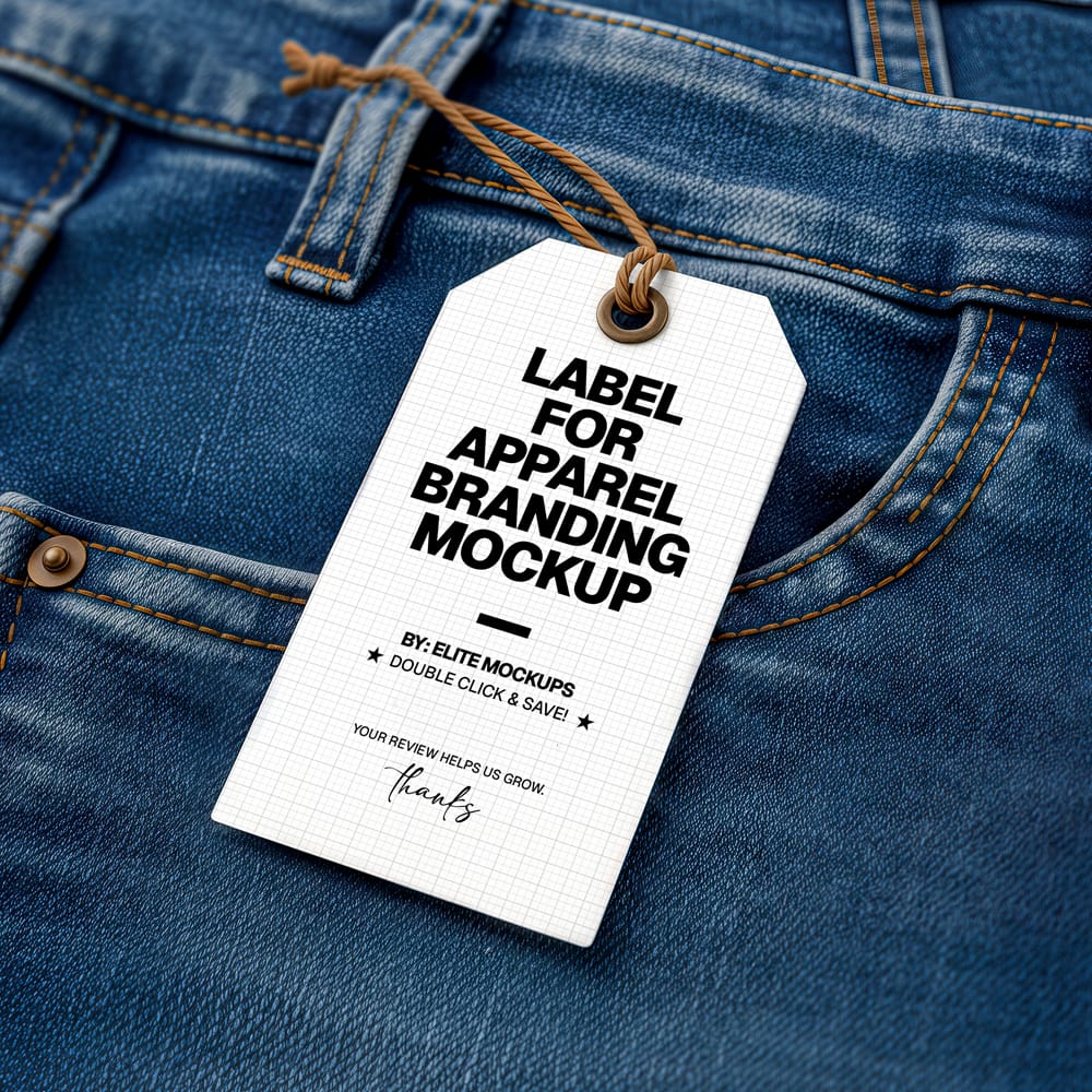 Free Label Mockup for Apparel Designs PSD