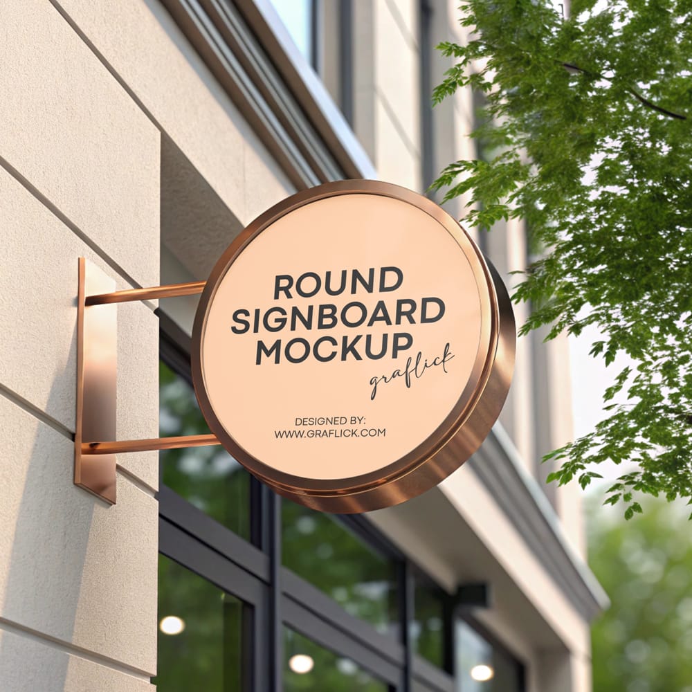 Free Lollipop Sign Board Mockup PSD