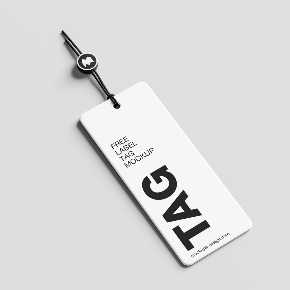 Free Minimal Label Tag Mockup PSD