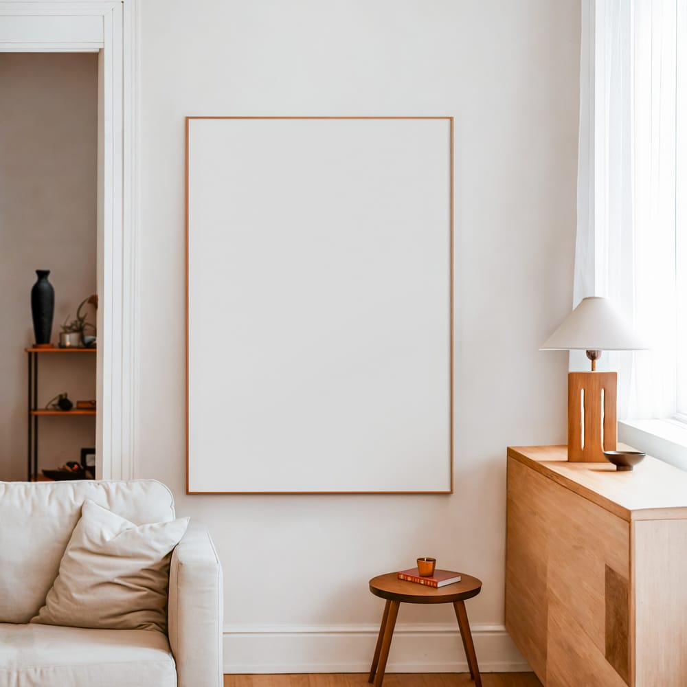 Free Minimalistic Frame Mockup for Big Poster PSD