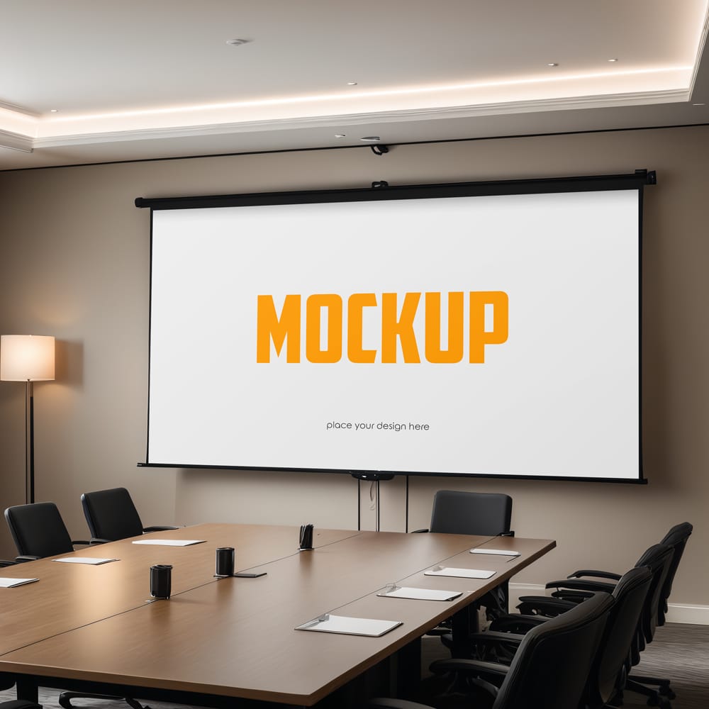 Free Office Presentation Mockup PSD