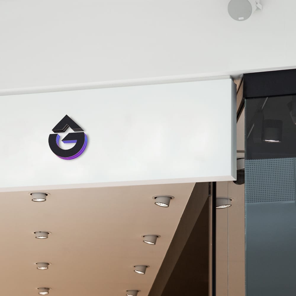 Free Office Signage Mockup PSD