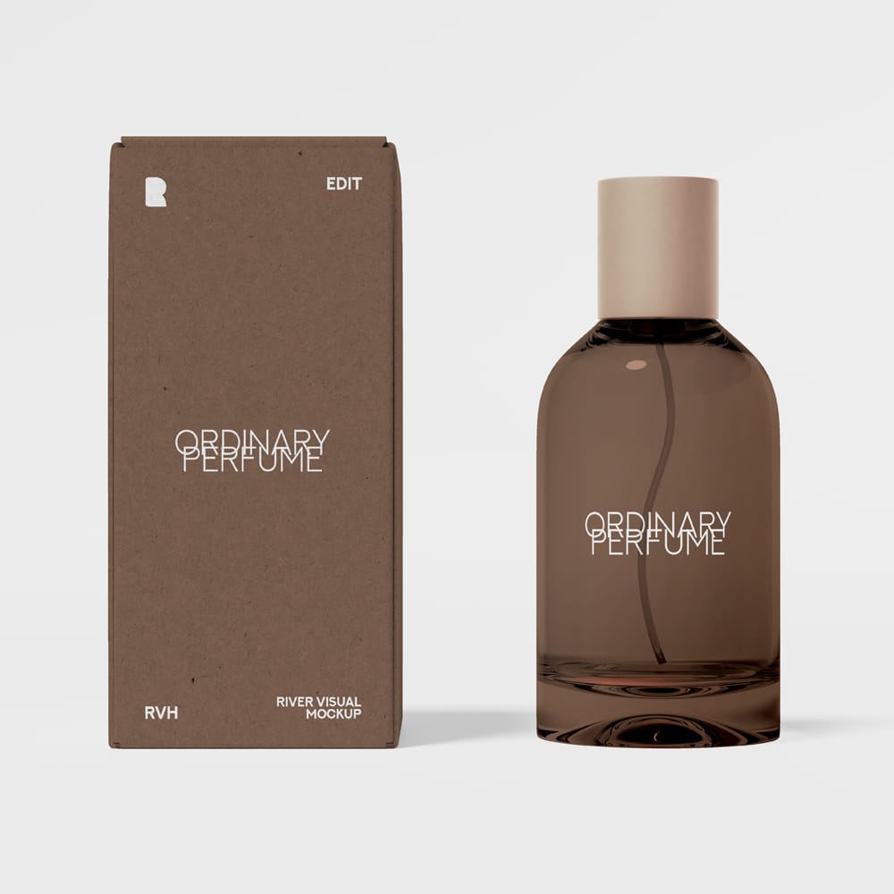 Free Ordinary Perfume Packaging PSD