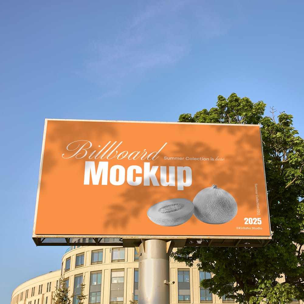 Free Outdoor 3x6 Billboard Mockup PSD