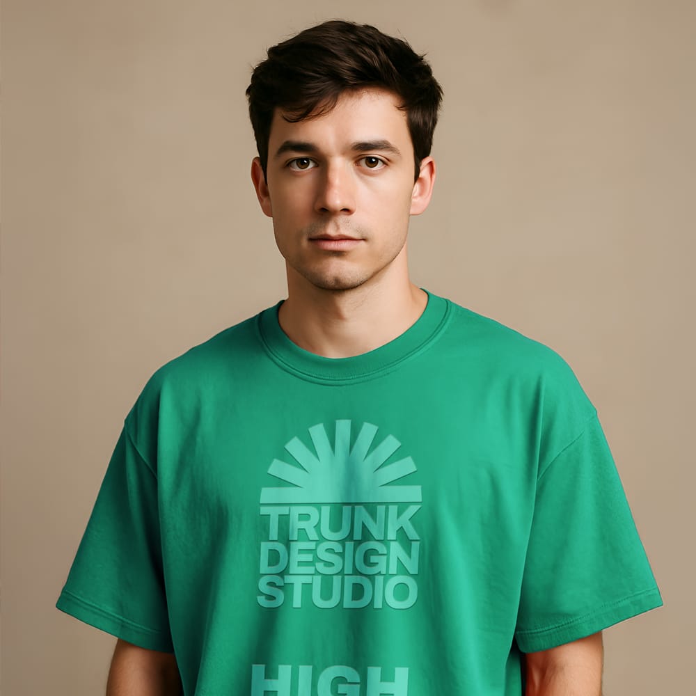 Free Oversized Men Tshirt Mockup PSD