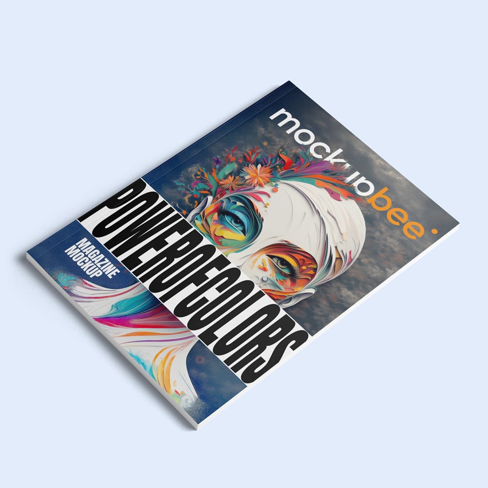 Free Perspective Magazine Cover Mockup PSD