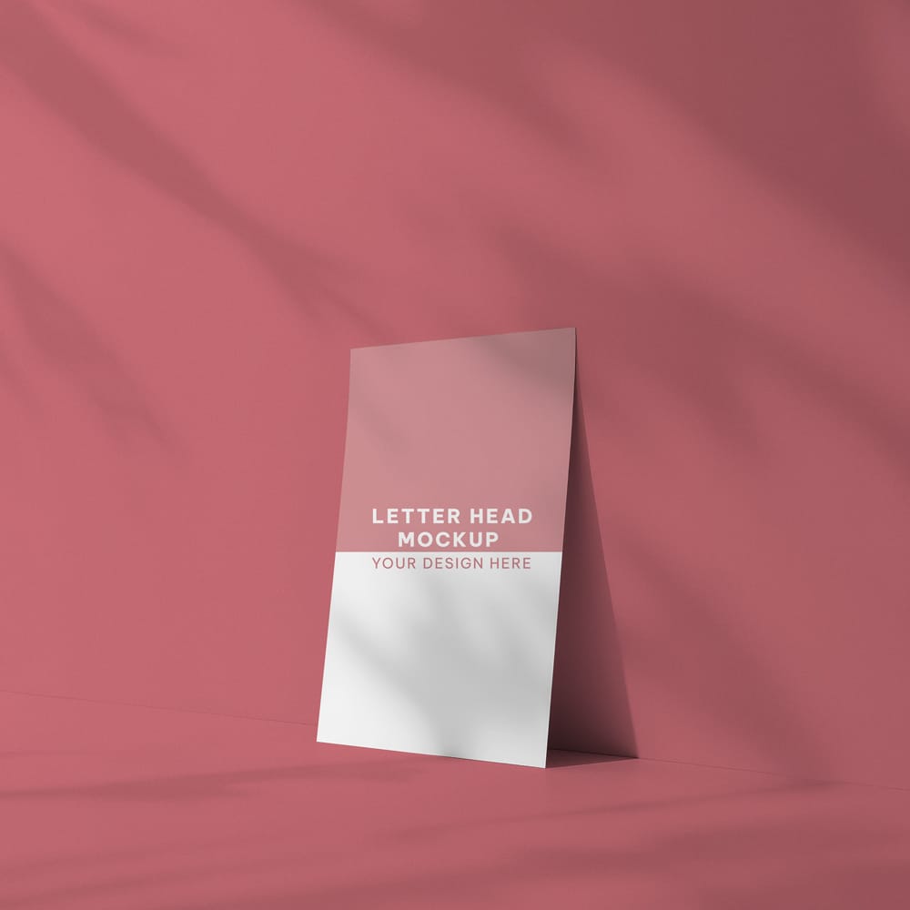 Free Photorealistic Letterhead Mockup PSD