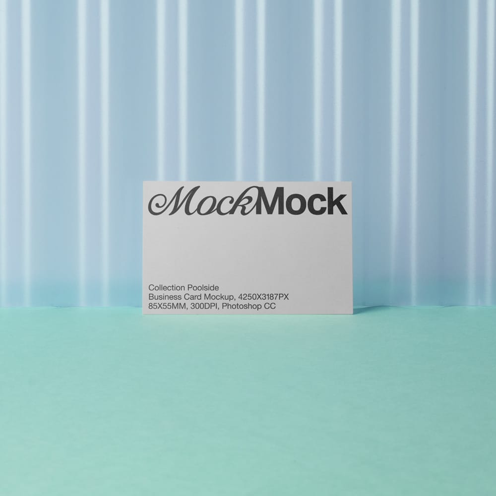 Free Poolside Business Card Mockup PSD