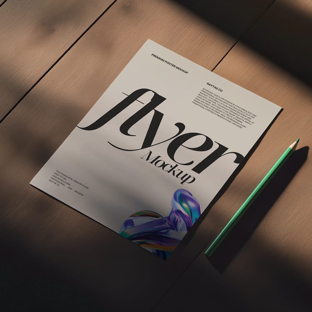 Free Premium Aesthetic Flyer Mockup PSD