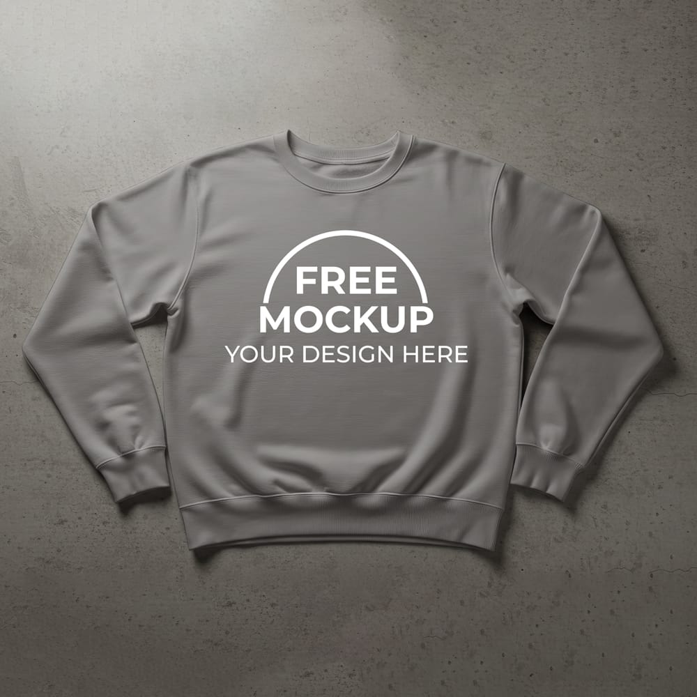 Free Realistic Sweatshirt Mockup PSD
