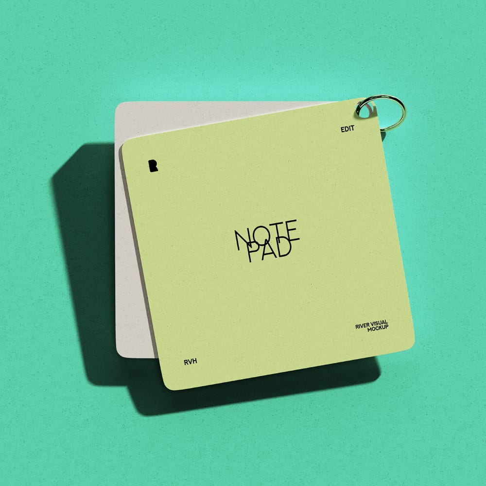 Free Recycled Notepad Mockup PSD