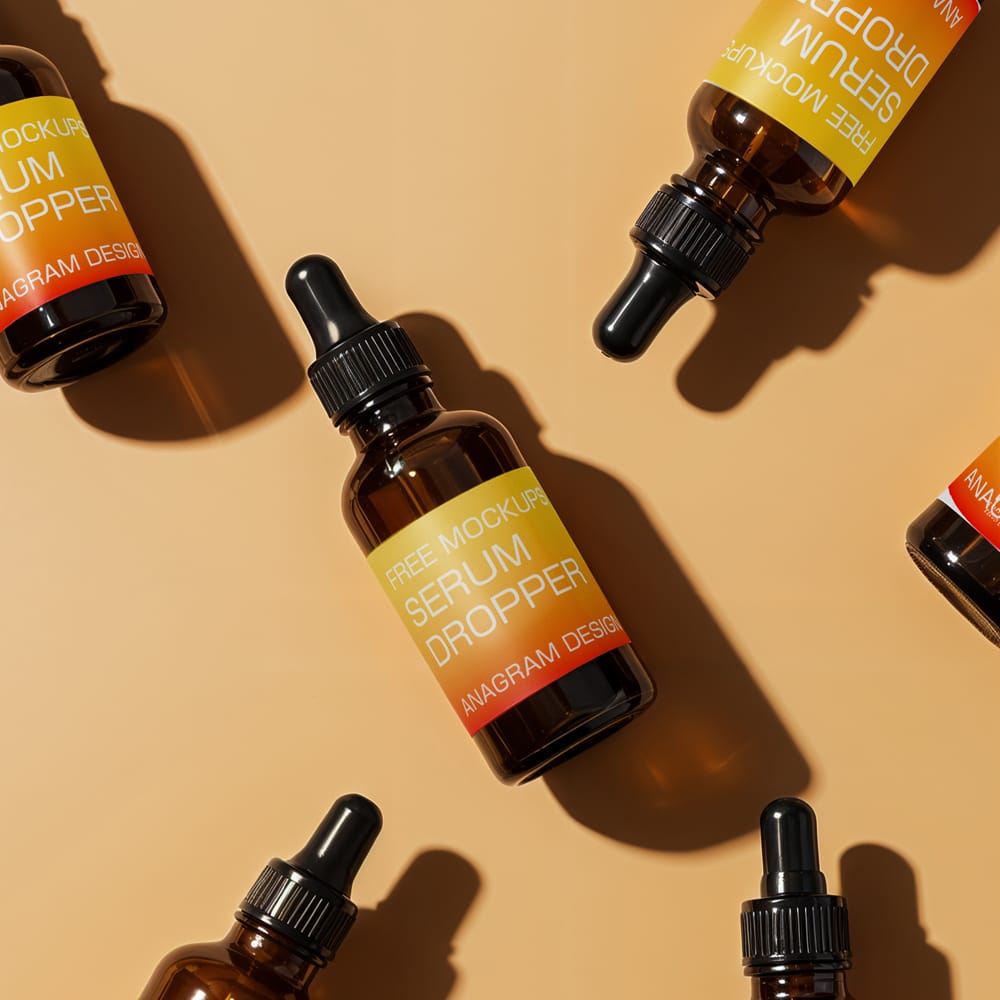 Free Serum Dropper Mockup PSD