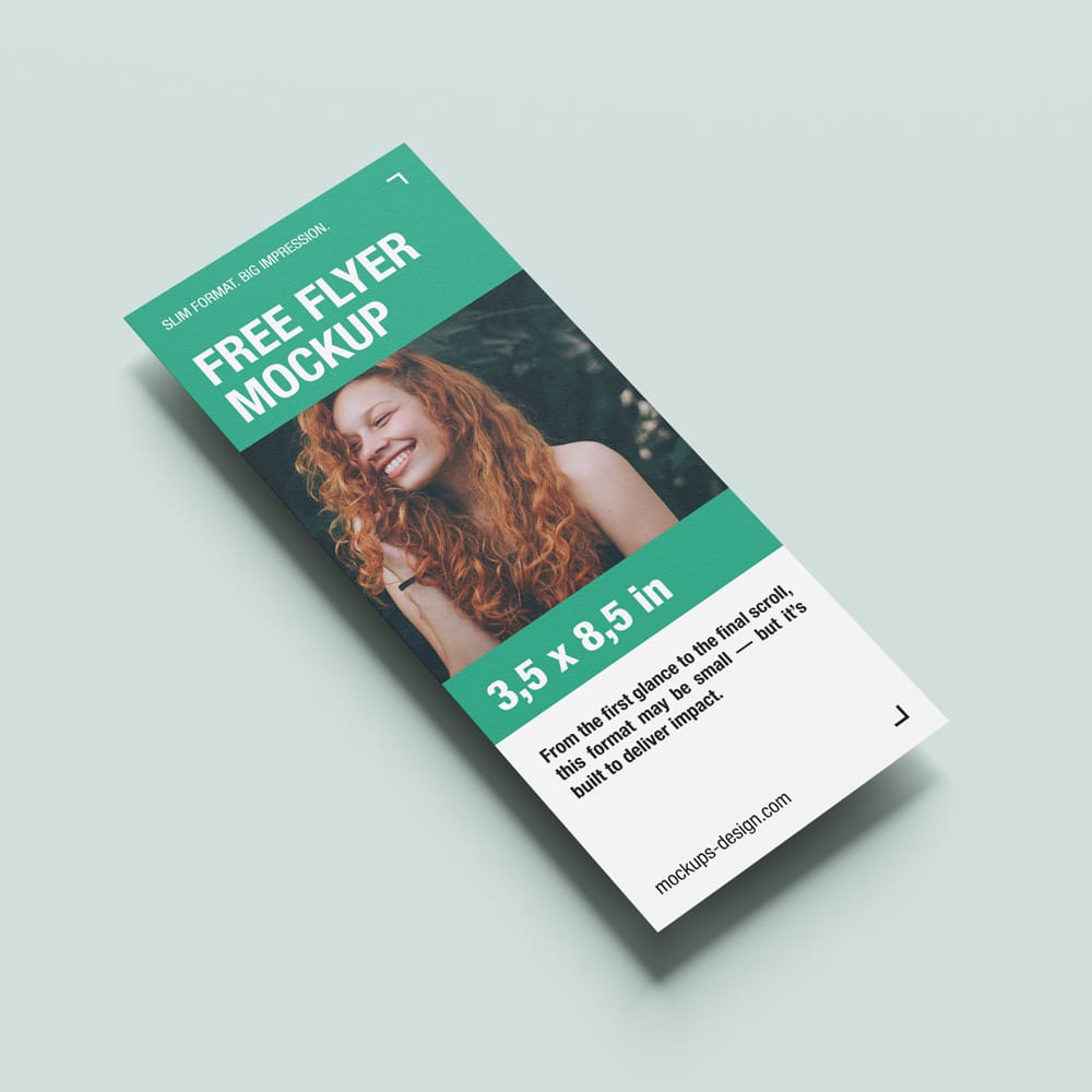 Free Slim Vertical Flyer Mockup PSD