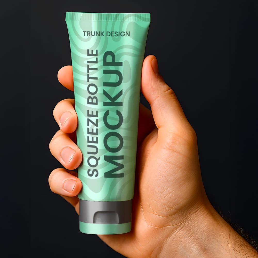 Free Squeeze Bottle Mockup PSD