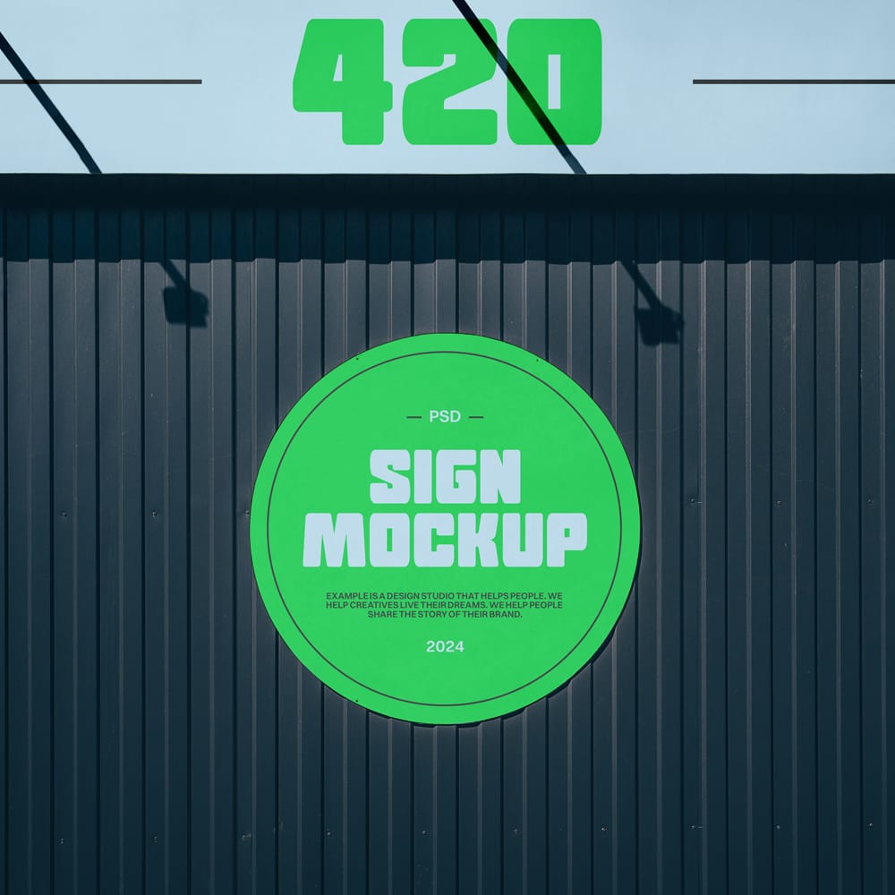 Free Two Signs Mockup PSD
