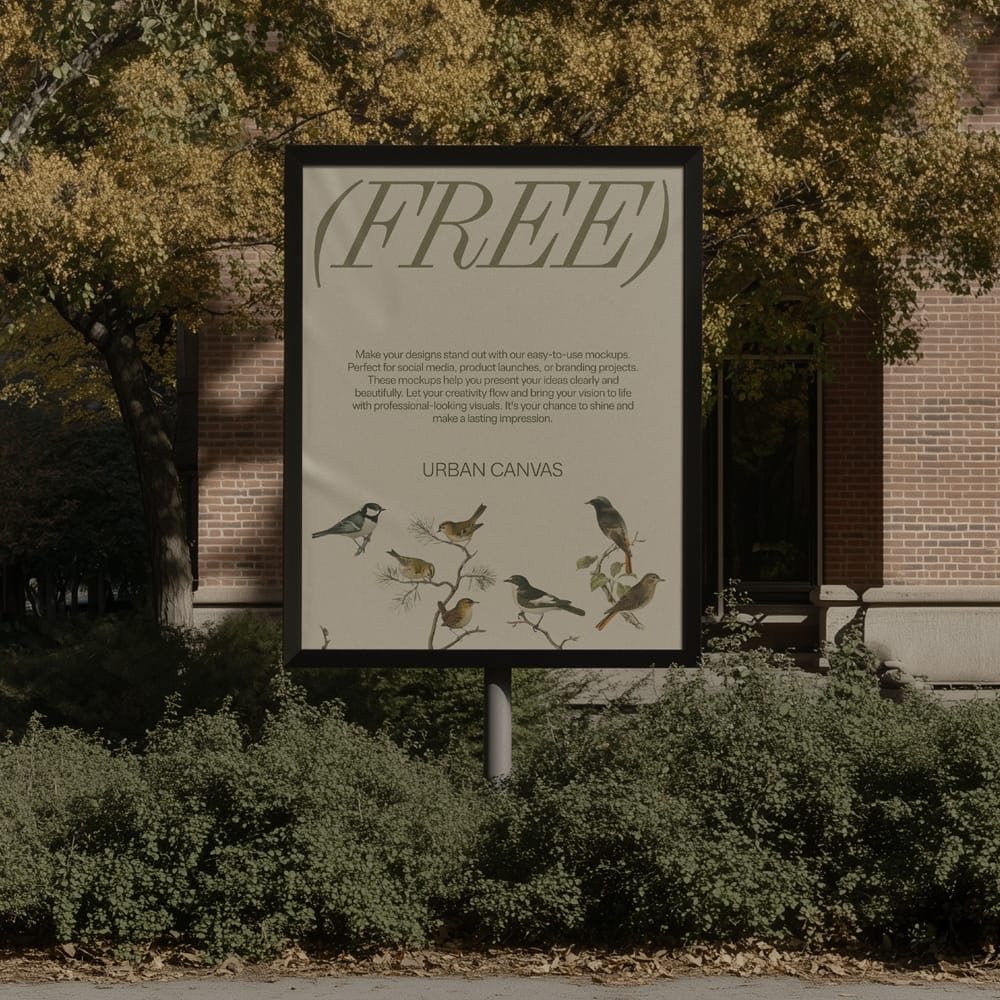 Free Urban Canvas Mockup PSD