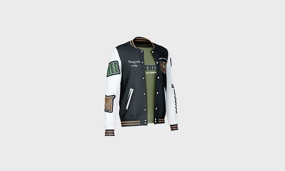 Free Varsity Jacket Mockup PSD