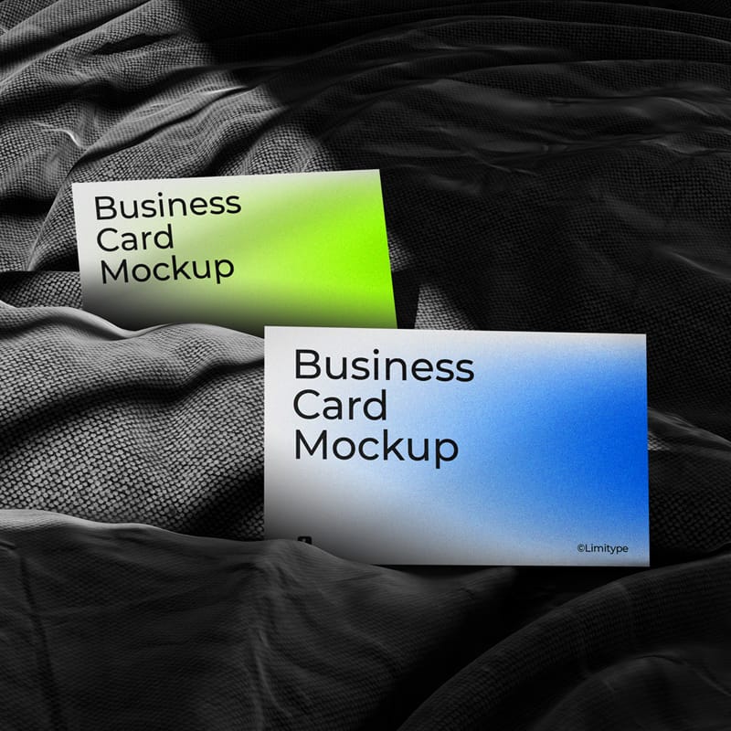Gradient Business Card Mockup PSD