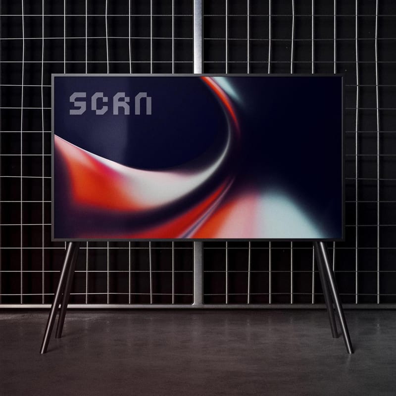 Industrial TV Screen Mockup PSD