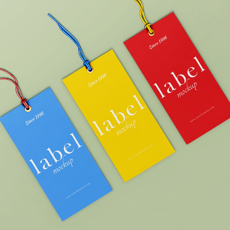 Label Tag Mockups PSD
