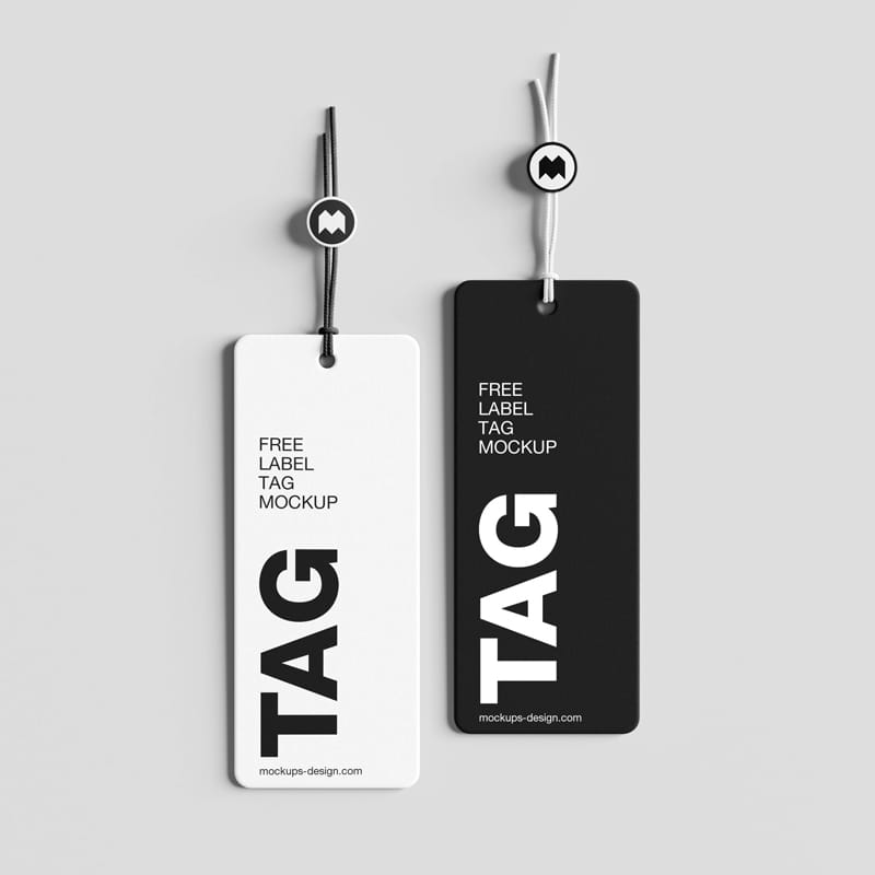 Minimal Label Tag Mockup PSD