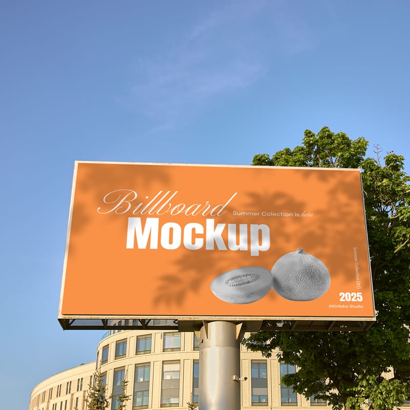 Outdoor 3x6 Billboard Mockup PSD