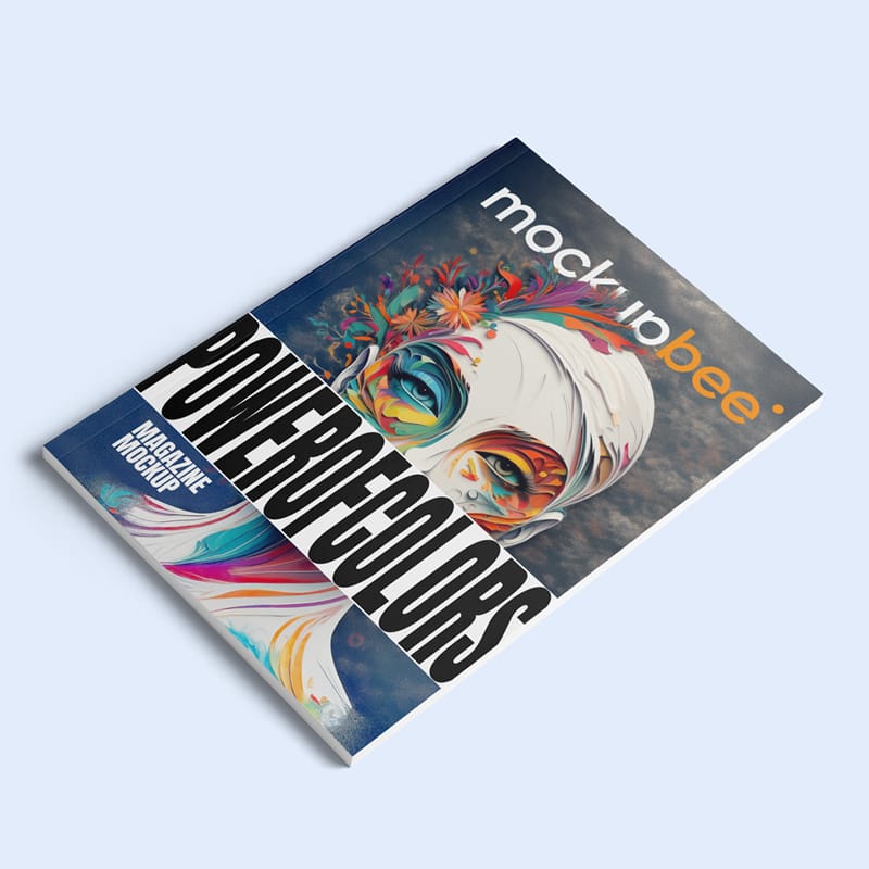 Perspective Magazine Cover Mockup PSD