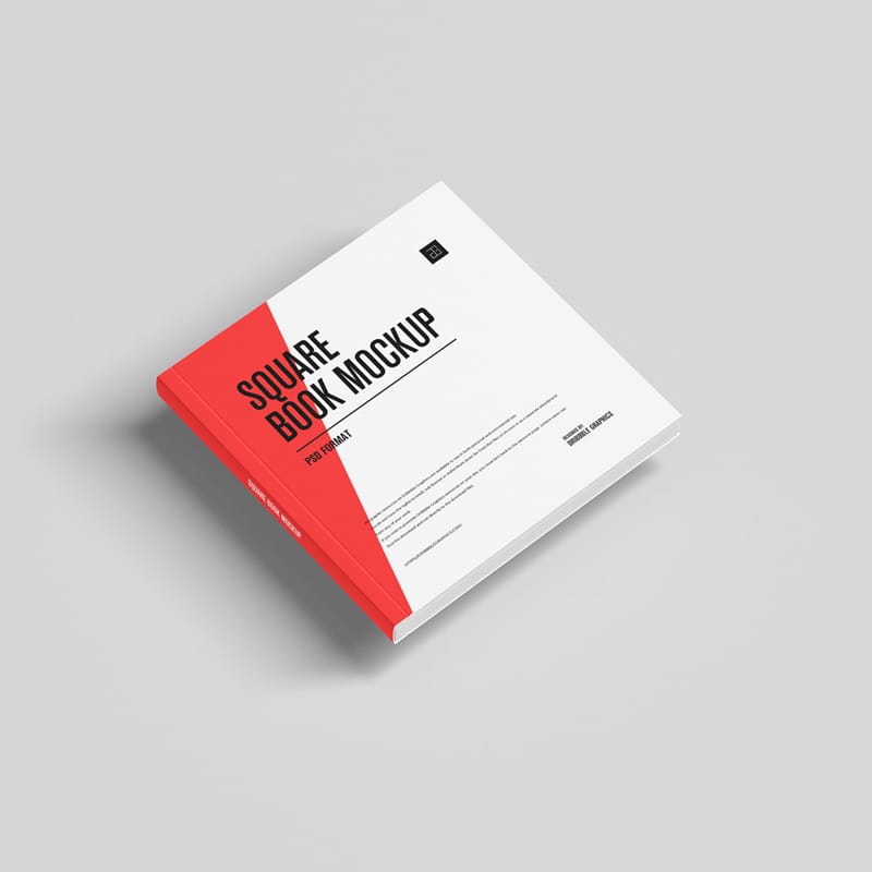 Photorealistic Square Book Mockup PSD