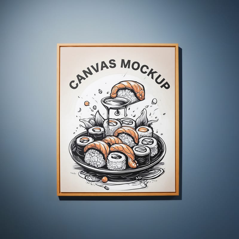 Picture Frame in Light Mockup PSD