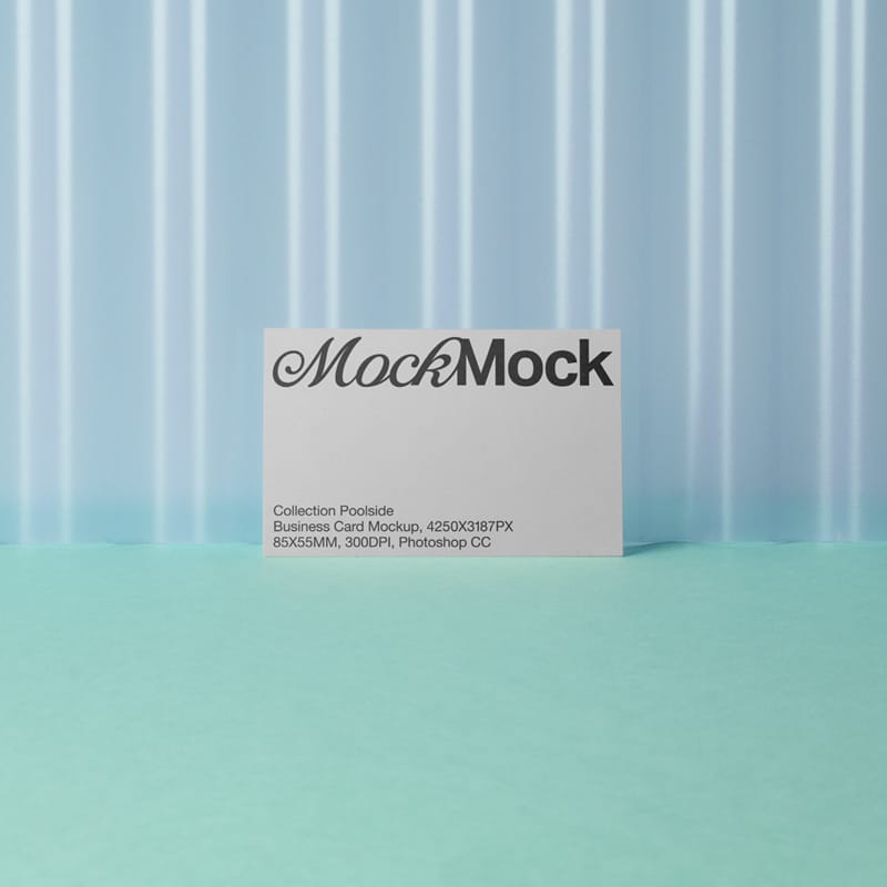 Poolside Business Card Mockup PSD
