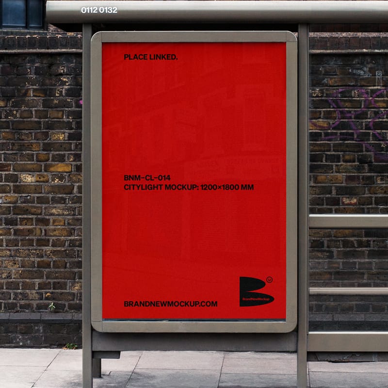 Realistic Citylight Poster Mockup PSD