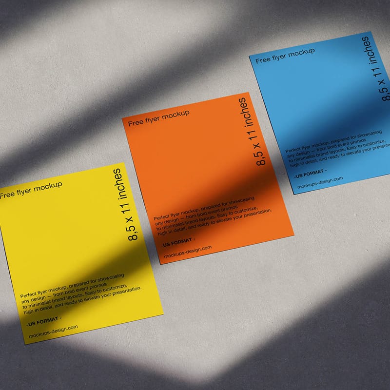 Shadowed US Flyer Mockup PSD