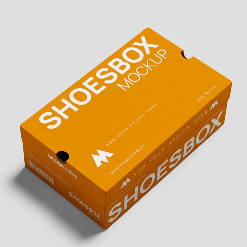 Shoes Box Mockup PSD