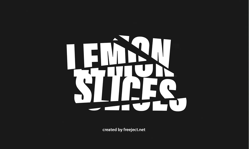 Slices Text Effect Template PSD