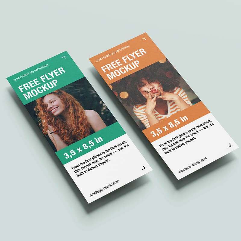 Slim Vertical Flyer Mockup PSD