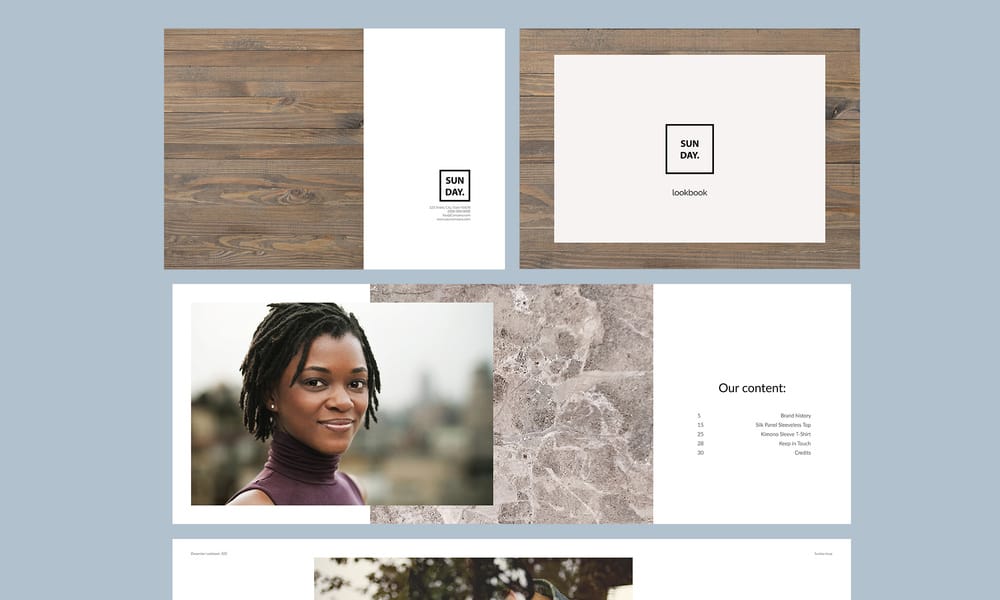 Sunday Lookbook InDesign Template