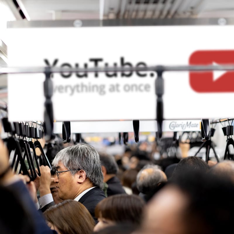 Travelling on Metro Mockup PSD