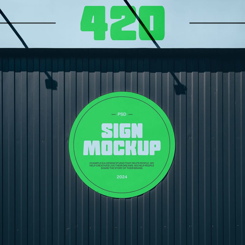 Two Signs Mockup PSD