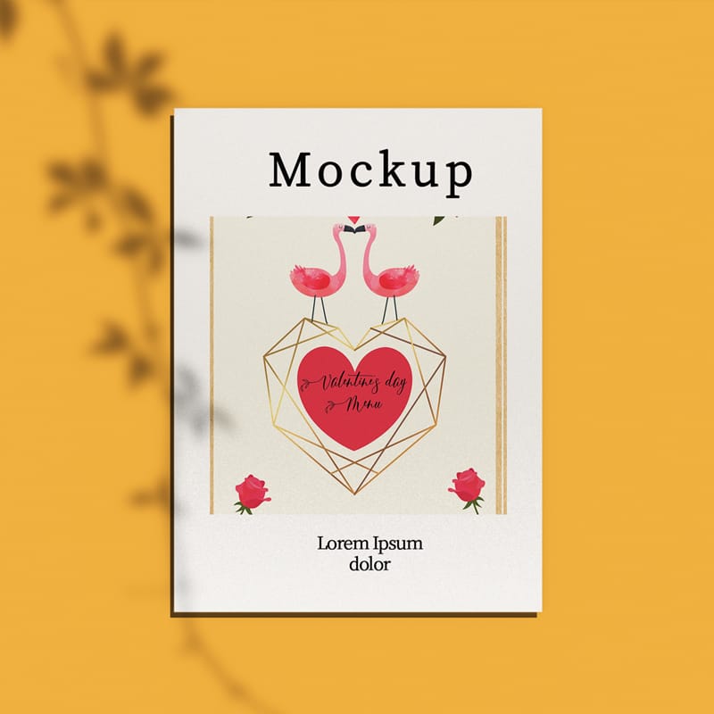 Valentines Day Flyer Mockup PSD