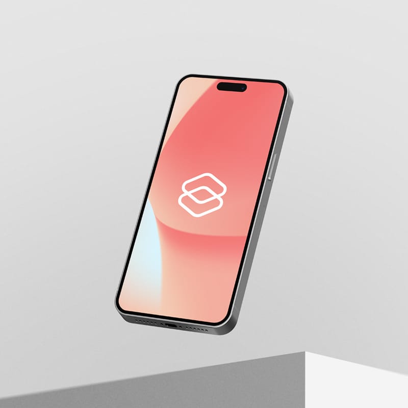 iPhone 16 Pro Mockup Tilted Side View PSD