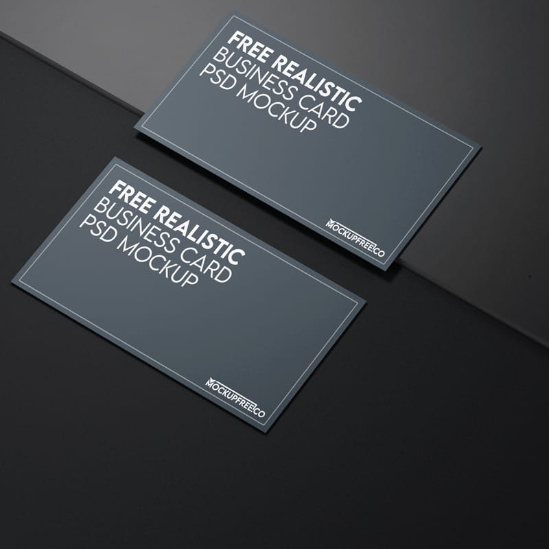 3 Realistic Business Card Mockup PSD