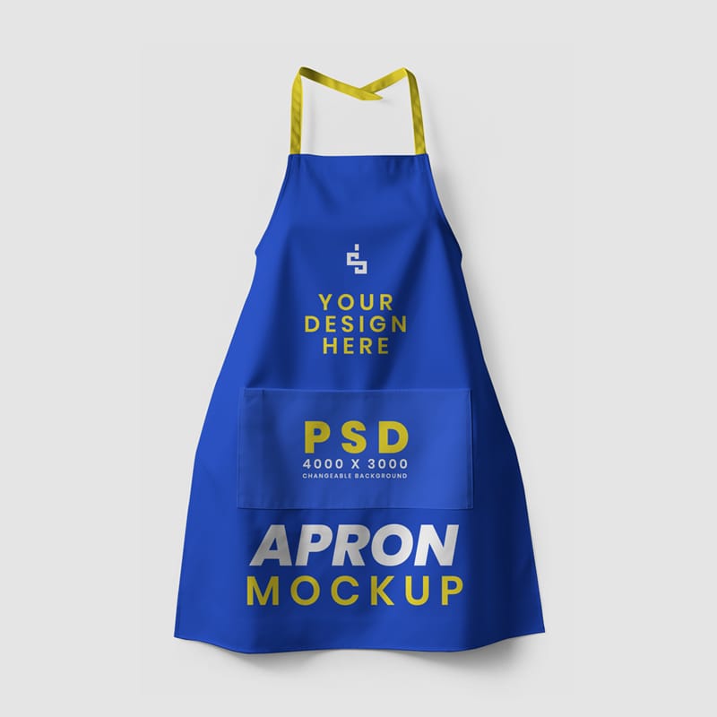 Brand Identity Apron Mockup PSD