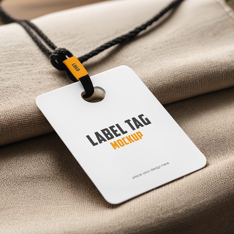 Branding Label Tag Mockup PSD