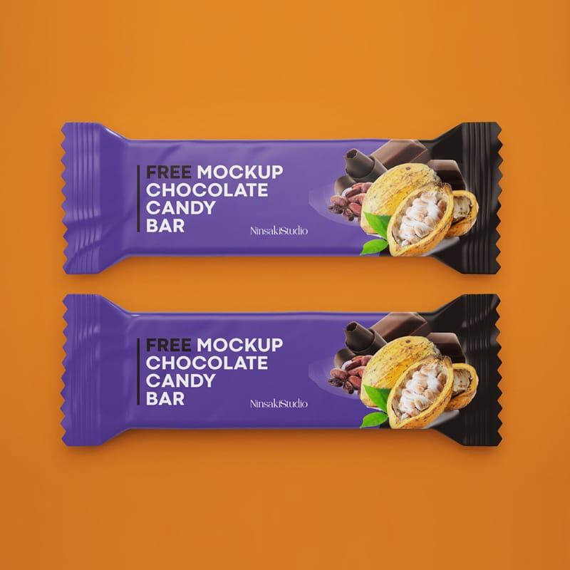 Chocolate Candy Bar Mockup PSD