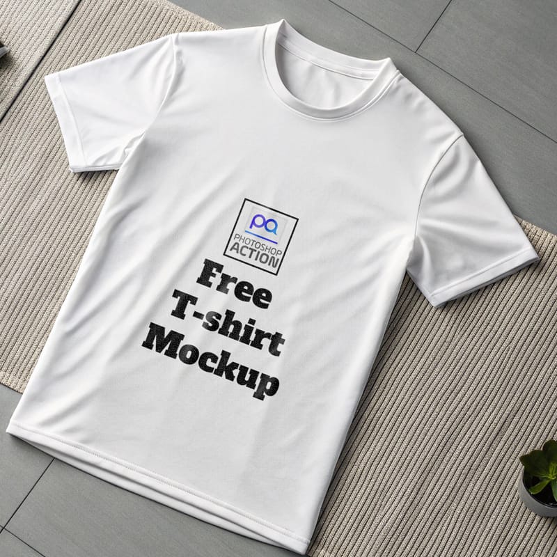 Crew Neck T-Shirt Mockup PSD