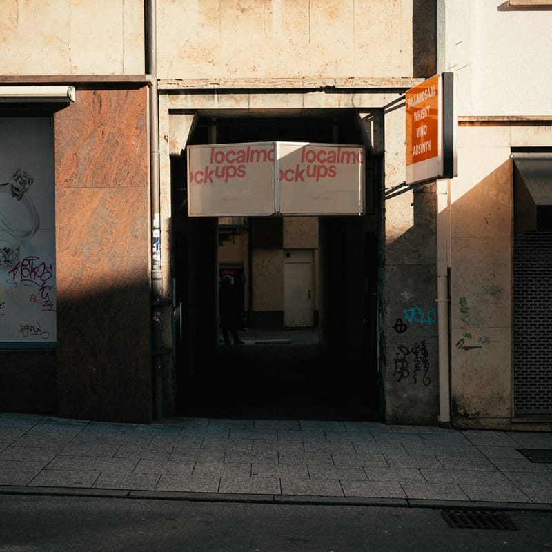 Entrance Sign Mockup PSD