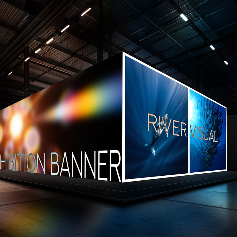 Exhibition Banner Mockup Template PSD