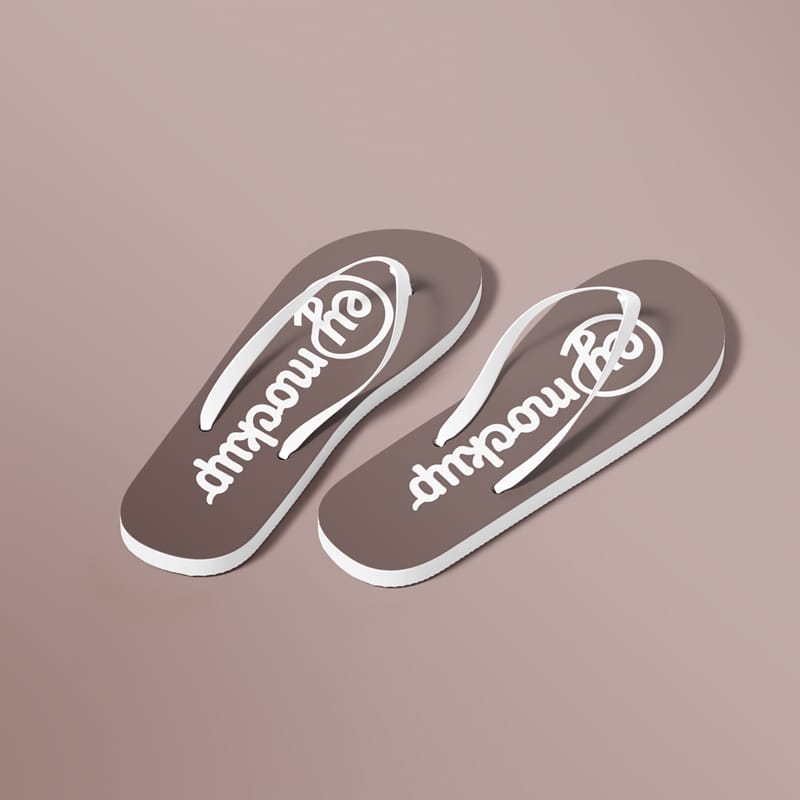 Flip Flop Logo Mockup PSD