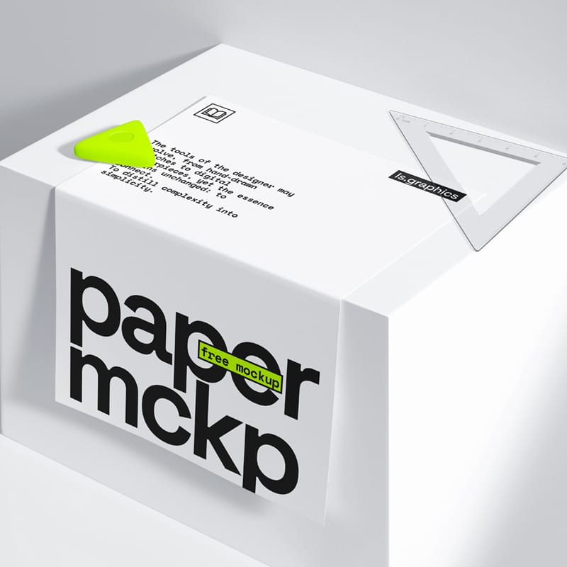 Folded Paper Mockup PSD