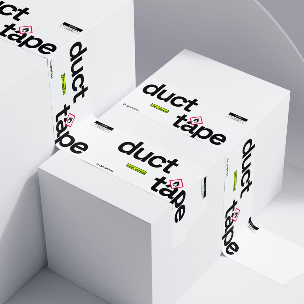Free 2 Duct Tapes Mockup PSD